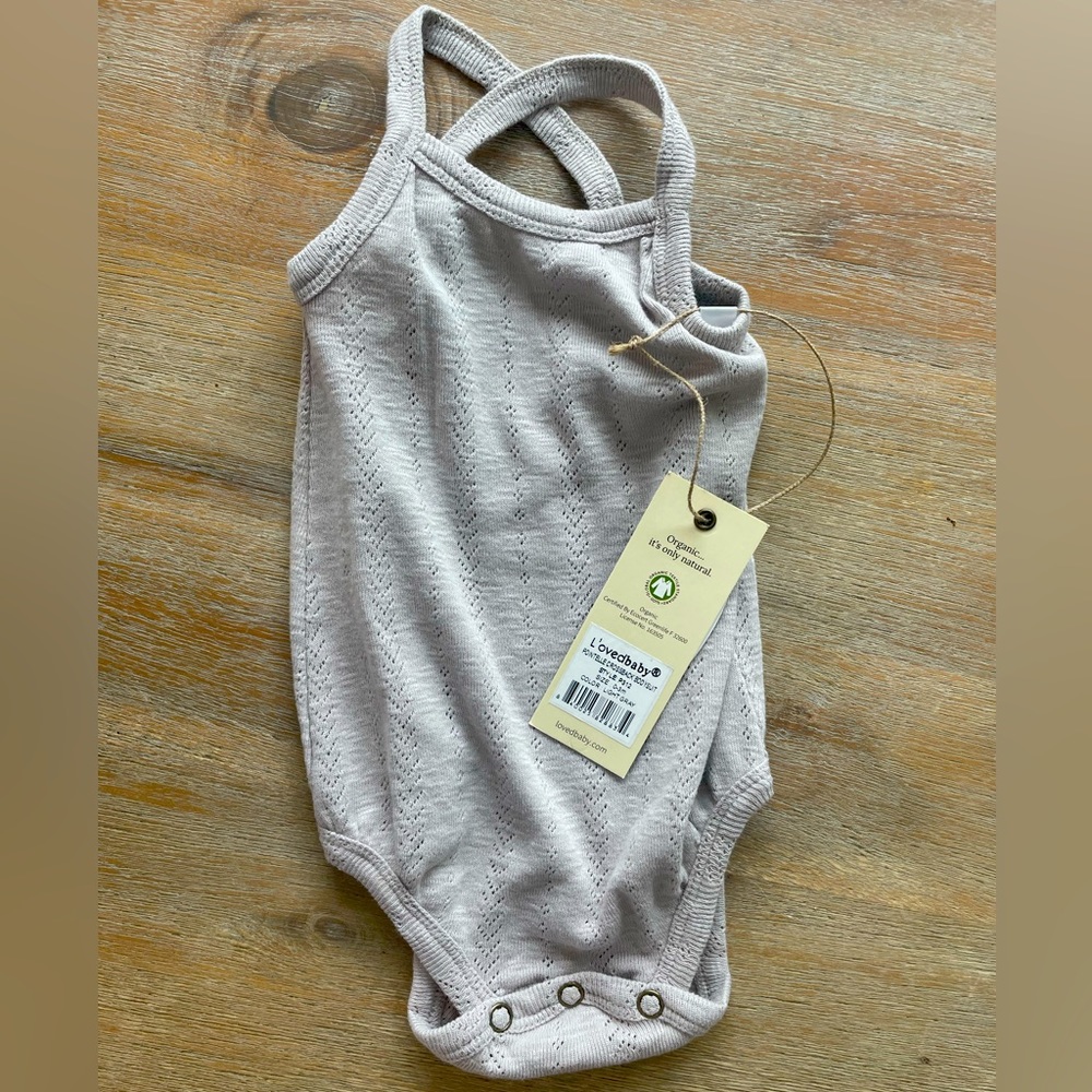 0-3M L’ovedbaby Pointelle Crossback Bodysuit / Onesie *NWT!*